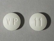 Ethambutol Hcl: This is a Tablet imprinted with VP on the front, 11 on the back.