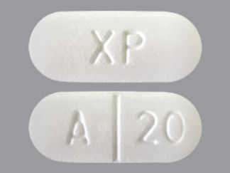 This is a Tablet imprinted with XP on the front, A 20 on the back.