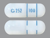 Conzip: This is a Capsule Er 24 Hr Biphasic 25-75 imprinted with G 252 on the front, 100 on the back.