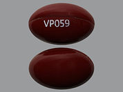 Ob Complete Petite: This is a Capsule imprinted with VP059 on the front, nothing on the back.