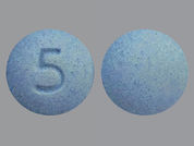 Desloratadine: This is a Tablet imprinted with 5 on the front, nothing on the back.