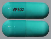 Chlordiazepoxide-Clidinium: This is a light green oblong Capsule imprinted with VP302 on the front, nothing on the back, and is manufactured by AVET PHARMACEUT.