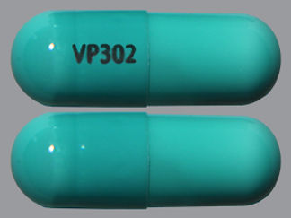 This is a Capsule imprinted with VP302 on the front, nothing on the back.
