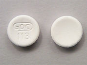 Antacid: This is a Tablet Chewable imprinted with GDC  113 on the front, nothing on the back.