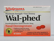 Wal-Phed: This is a Tablet imprinted with nothing on the front, nothing on the back.