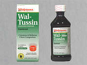 Adult Wal-Tussin: This is a Liquid imprinted with nothing on the front, nothing on the back, and is manufactured by WALGREEN CO..