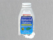 Antacid: This is a Tablet Chewable imprinted with nothing on the front, nothing on the back.