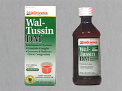 Adult Wal-Tussin Dm: This is a Syrup imprinted with nothing on the front, nothing on the back.