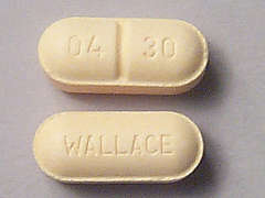 This is a yellow oblong Tablet imprinted with WALLACE on the front, 04  30 on the back, and is manufactured by MYLAN SP-VIATRI.