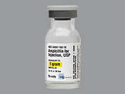 Ampicillin Sodium: Esto es un Vial imprimido con nada en la parte delantera, nada en la parte posterior, y es fabricado por WG CRITICAL CAR.