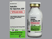 Nafcillin Sodium: Esto es un Vial imprimido con nada en la parte delantera, nada en la parte posterior, y es fabricado por None.