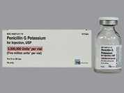 Penicillin G Potassium: This is a Vial imprinted with nothing on the front, nothing on the back.