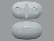 Doryx: This is a Tablet Dr imprinted with D D on the front, nothing on the back.