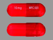 Dibenzyline: Esto es un Cápsula imprimido con WPC 001 en la parte delantera, 10mg en la parte posterior, y es fabricado por None.