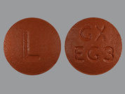 Leukeran: This is a Tablet imprinted with GX  EG3 on the front, L on the back.