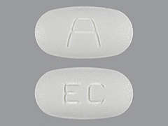 This is a white oval Tablet Dr imprinted with logo on the front, EC on the back, and is manufactured by WILSHIRE PHARMA.