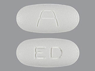 This is a Tablet Dr imprinted with logo on the front, ED on the back.