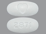 Avapro: This is a Tablet imprinted with logo on the front, 2871 on the back.