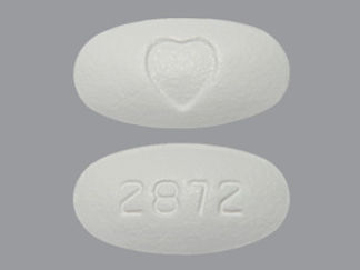 This is a Tablet imprinted with logo on the front, 2872 on the back.