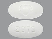 Avapro: This is a Tablet imprinted with logo on the front, 2873 on the back.