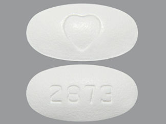 This is a Tablet imprinted with logo on the front, 2873 on the back.
