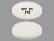 Ec-Naprosyn: Esto es un Tableta Dr imprimido con NPR EC  375 en la parte delantera, nada en la parte posterior, y es fabricado por None.