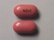 Advil: Esto es un Tableta imprimido con Advil en la parte delantera, nada en la parte posterior, y es fabricado por None.