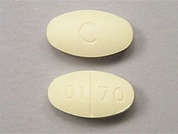 Oxaprozin: Esto es un Tableta amarillo oval imprimido con C en la parte delantera, 01 70 en la parte posterior, y es fabricado por DR.REDDY'S LAB.