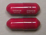 Triamterene: This is a Capsule imprinted with DYRENIUM  100 mg on the front, DYRENIUM  WPC 003 on the back.