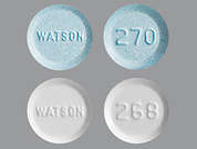 Amethia: Esto es un Tableta Empaque De Dosis 3 Meses multicolor (2) redondo imprimido con WATSON en la parte delantera, 268 or 270 en la parte posterior, y es fabricado por MAYNE PHARMA IN.