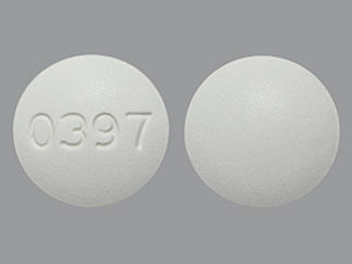 This is a Tablet Immediate D Release Biphase imprinted with 0397 on the front, nothing on the back.