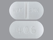 Lisinopril: This is a Tablet imprinted with WAT SON on the front, 406 on the back.