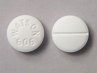 Esto es un Tableta imprimido con WATSON 606 en la parte delantera, nada en la parte posterior, y es fabricado por None.