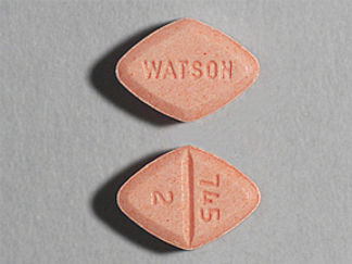 This is a Tablet imprinted with 745  2 on the front, WATSON on the back.
