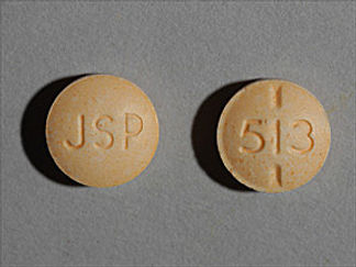 This is a Tablet imprinted with JSP on the front, 513 on the back.