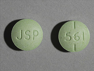 This is a Tablet imprinted with JSP on the front, 561 on the back.