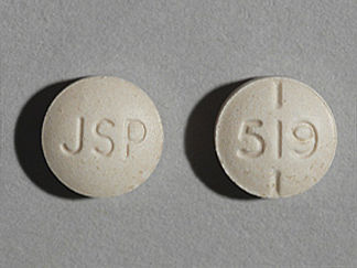 This is a Tablet imprinted with JSP on the front, 519 on the back.