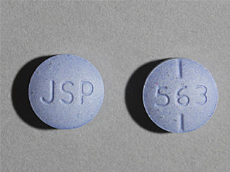 This is a Tablet imprinted with JSP on the front, 563 on the back.