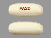 Cyclosporine: Esto es un Cápsula blanquecine oblongo imprimido con PA20 en la parte delantera, nada en la parte posterior, y es fabricado por MAYNE PHARMA IN.