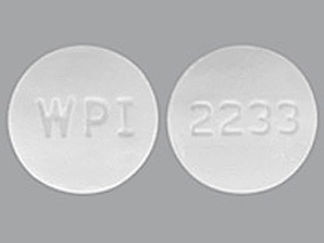 This is a Tablet imprinted with WPI on the front, 2233 on the back.