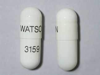 This is a Capsule imprinted with WATSON on the front, 3159 on the back.