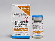 Testosterone Enanthate: This is a Vial imprinted with nothing on the front, nothing on the back.