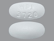 Tranexamic Acid: Esto es un Tableta imprimido con WPI  3720 en la parte delantera, nada en la parte posterior, y es fabricado por None.