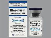 Bleomycin Sulfate: Esto es un Vial imprimido con nada en la parte delantera, nada en la parte posterior, y es fabricado por None.