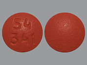 Desvenlafaxine Succinate Er: This is a Tablet Er 24 Hr imprinted with 54  341 on the front, nothing on the back.