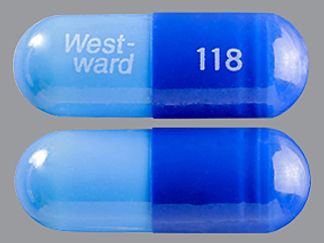 This is a Capsule imprinted with 118 on the front, West-  ward on the back.