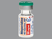 Meperidine Hcl: This is a Vial imprinted with nothing on the front, nothing on the back.