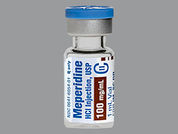 Meperidine Hcl: This is a Vial imprinted with nothing on the front, nothing on the back.
