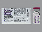 Naloxone Hcl: This is a Vial imprinted with nothing on the front, nothing on the back.