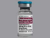 Fosphenytoin Sodium: Esto es un Vial imprimido con nada en la parte delantera, nada en la parte posterior, y es fabricado por None.